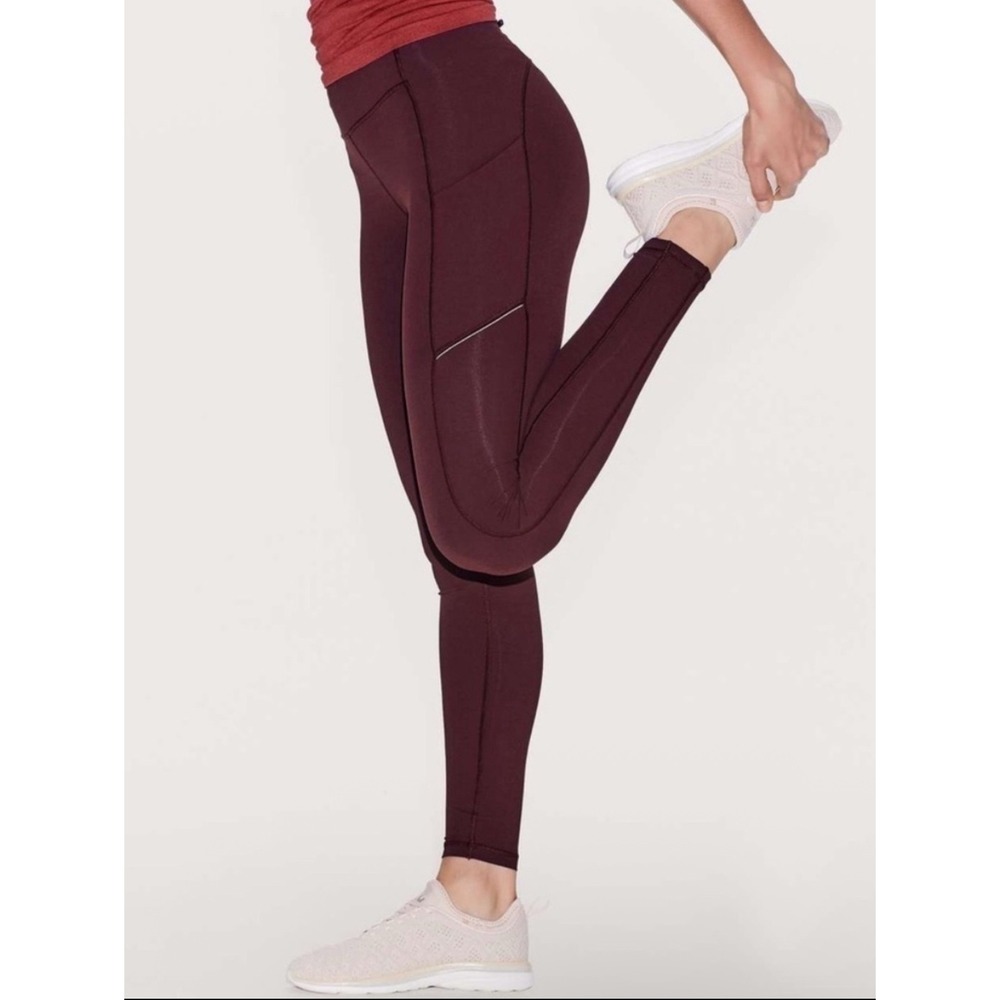 Lululemon Speed Up Tight Full-On Luxtreme Leggings Burgandy Women's Size 6